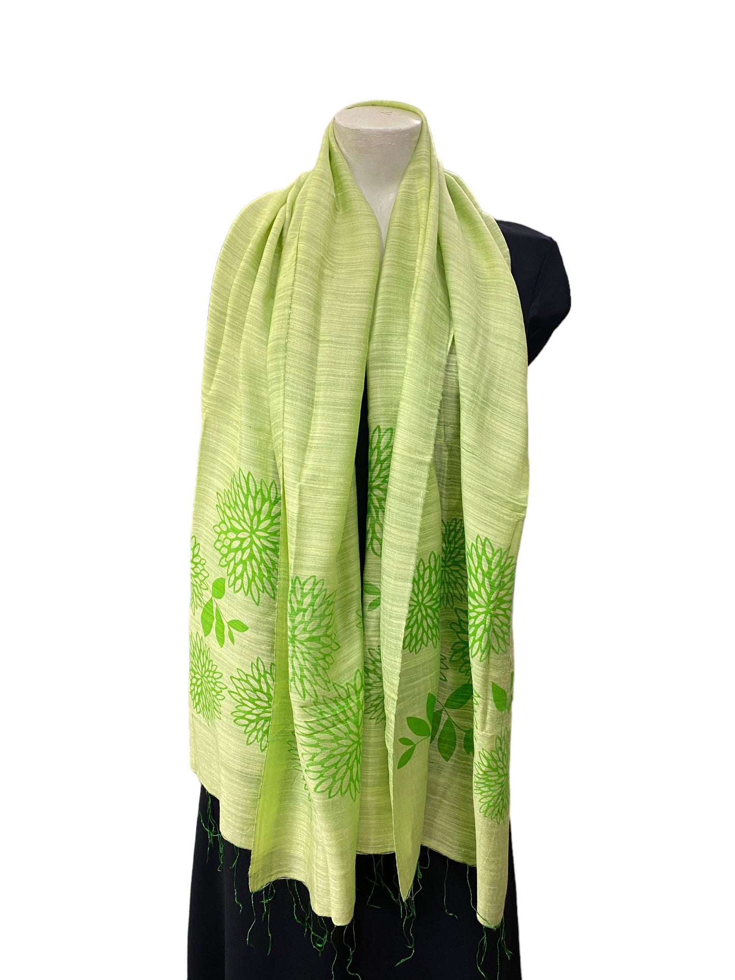 Echarpe de lino y algodón estampado
