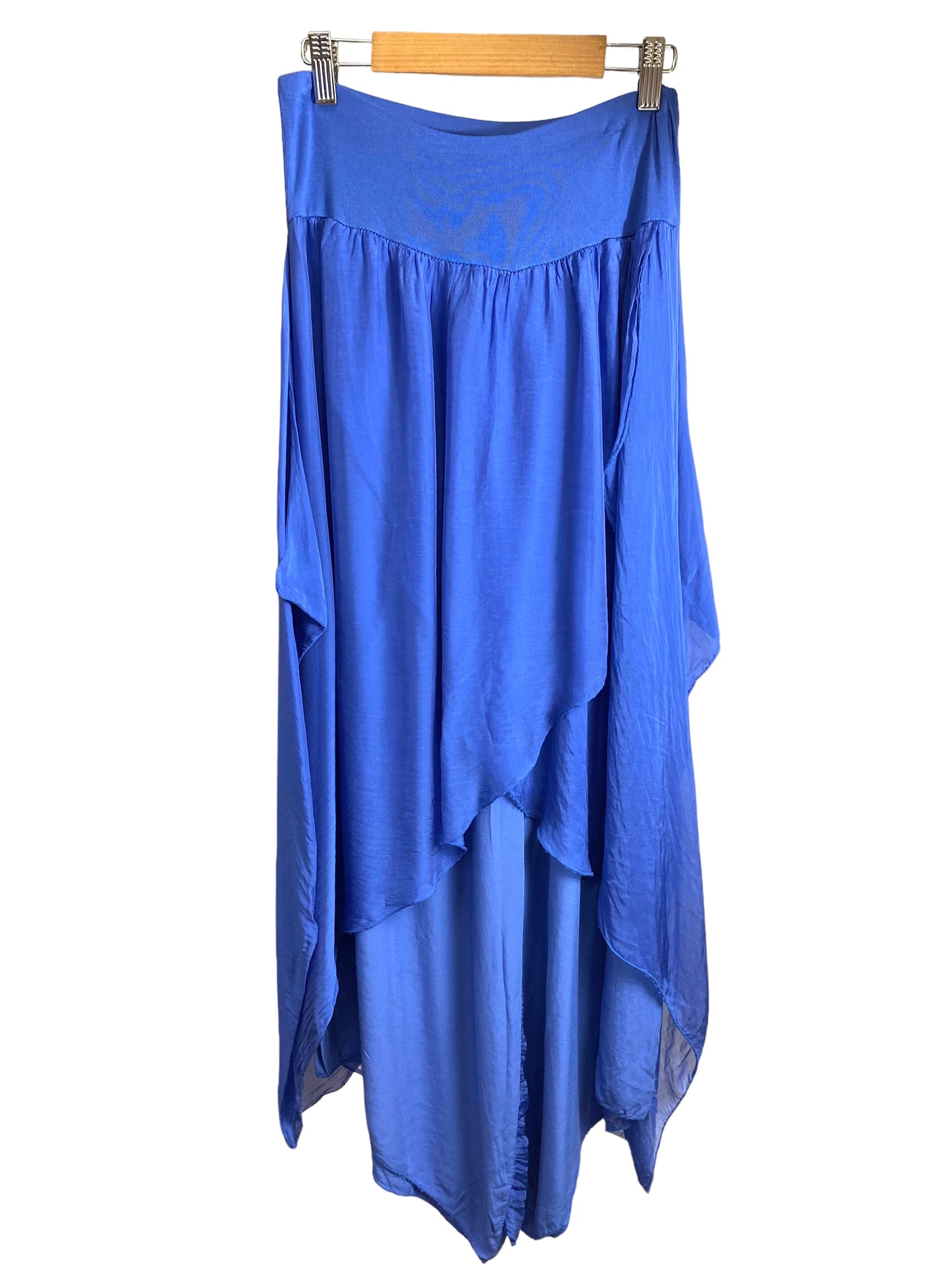 Pantalon tipo faldón de seda