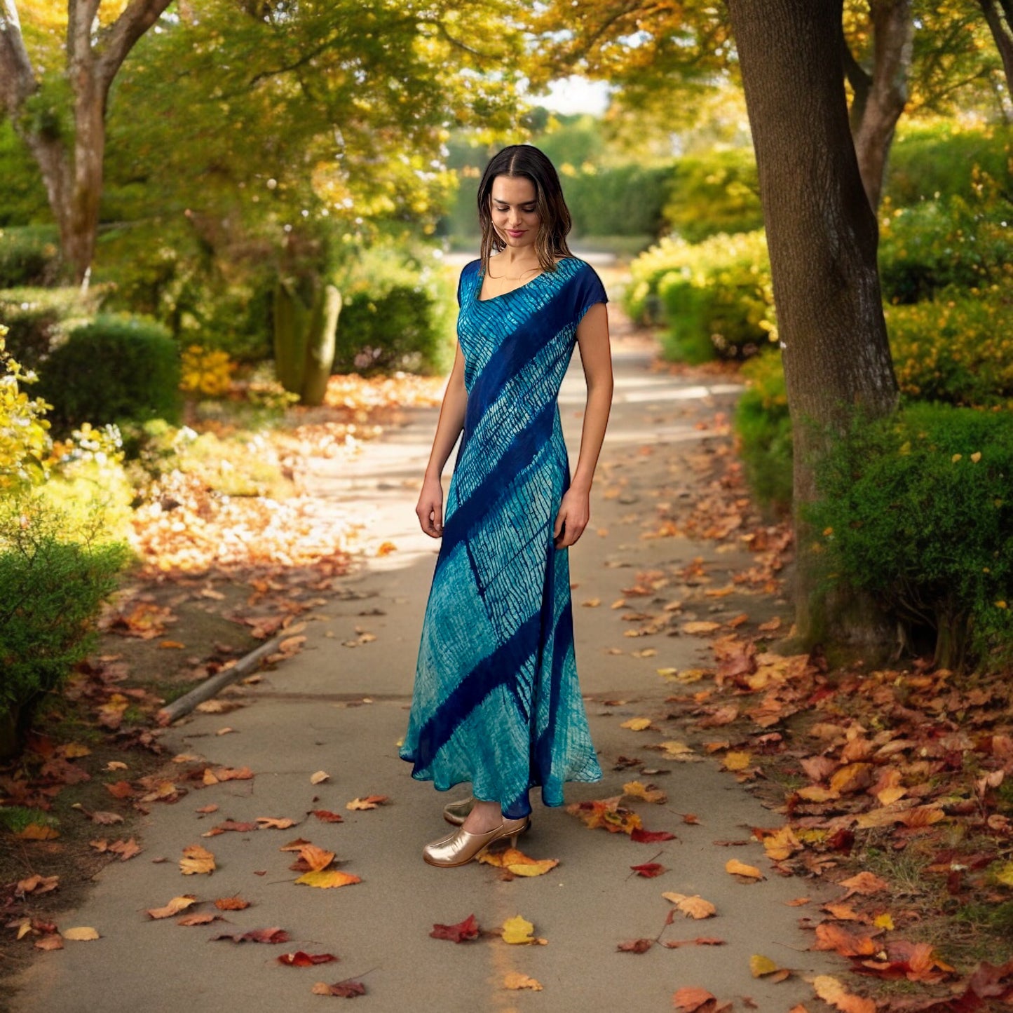 Vestido de seda natural