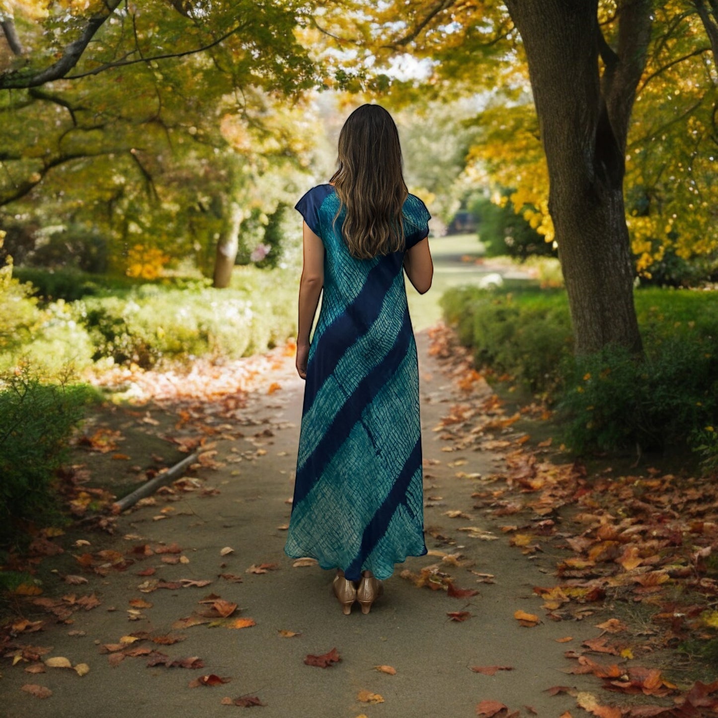 Vestido de seda natural