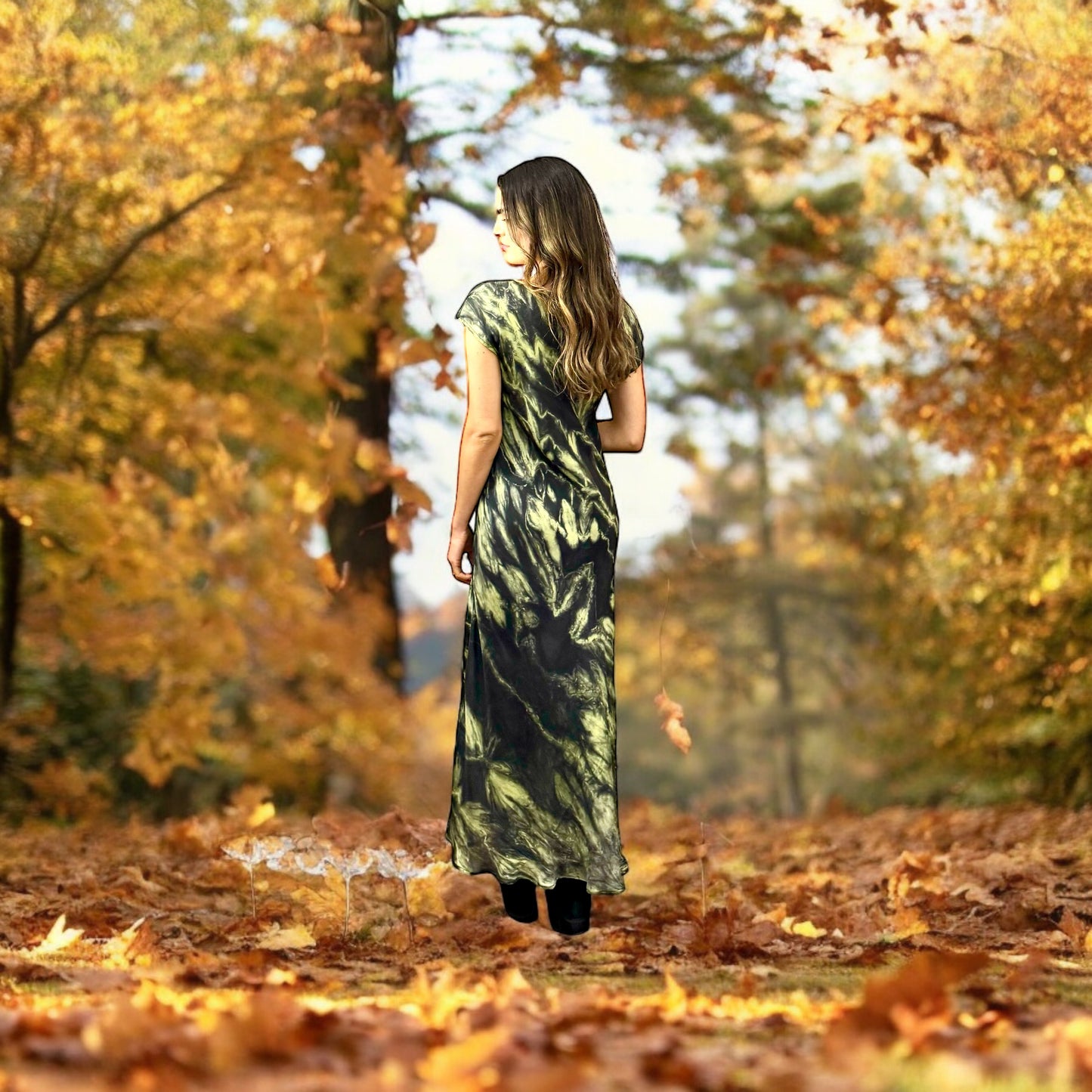 Vestido de seda natural