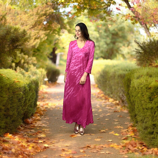 Vestido de seda natural
