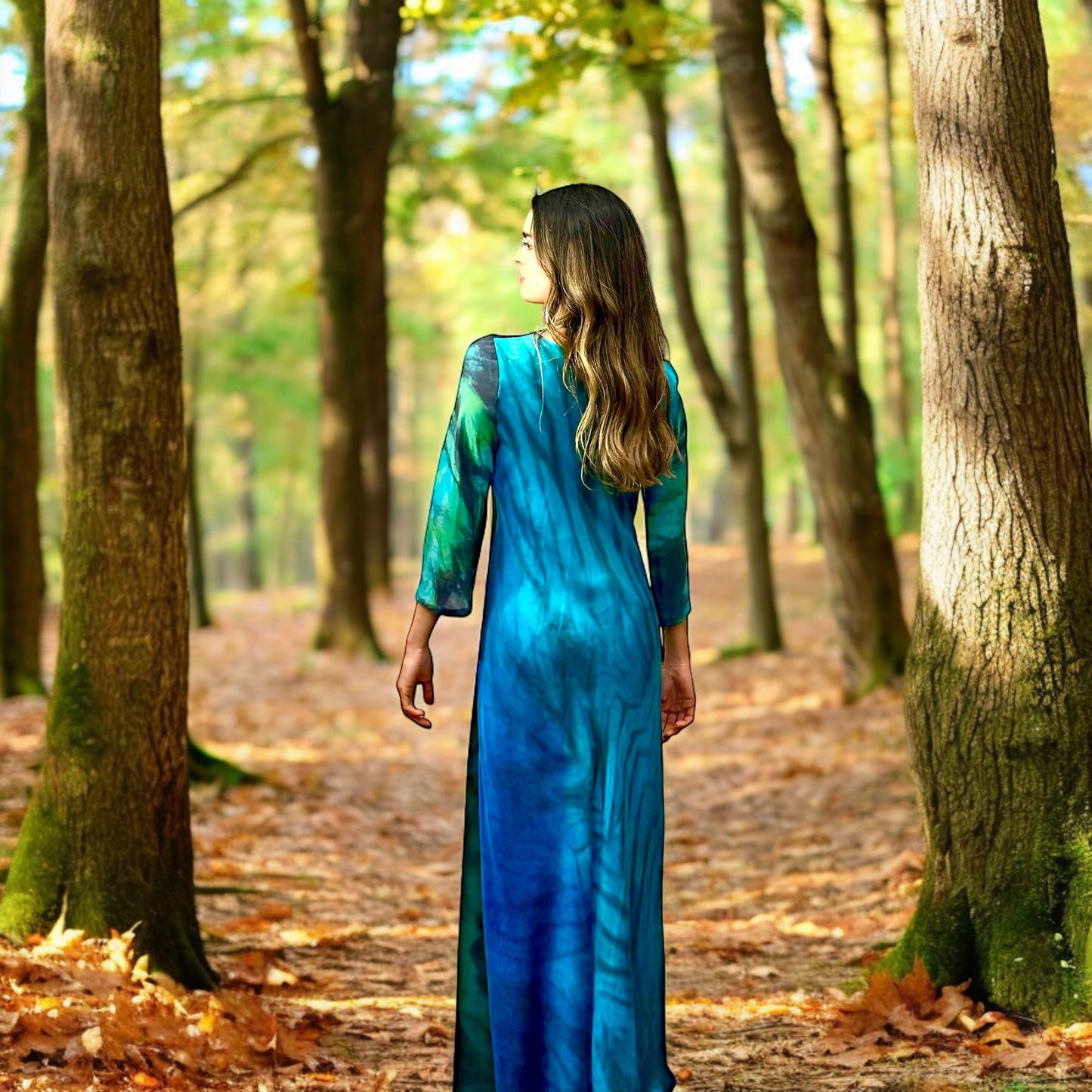 Vestido seda natural